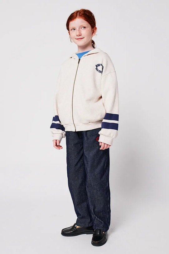 Detská bavlnená mikina Bobo Choses Tic Tac Toe 225AC050 béžová