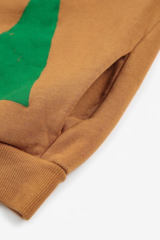 Bobo Choses bluza bawełniana dziecięca Chess Pawn brązowy 225AC051