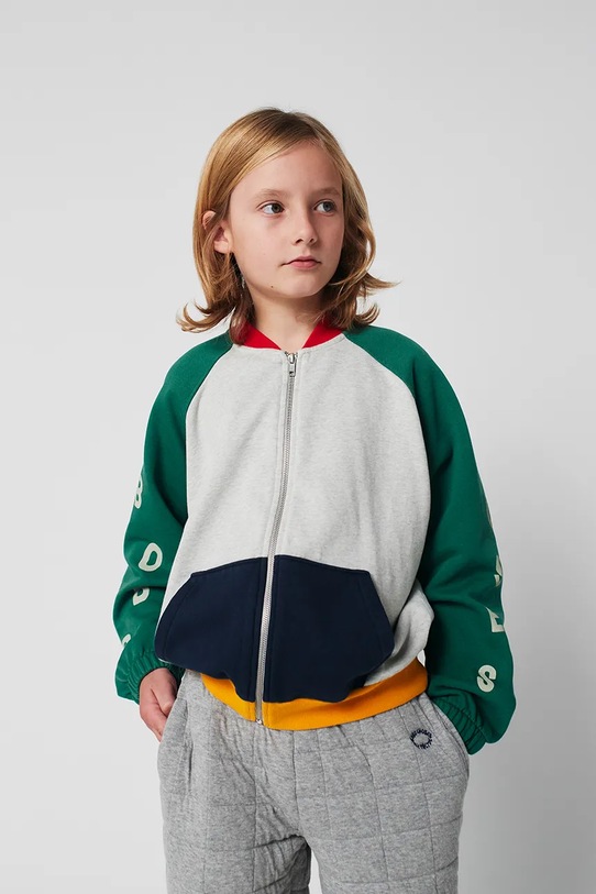 Bobo Choses bluza bawełniana dziecięca szary 225AC052