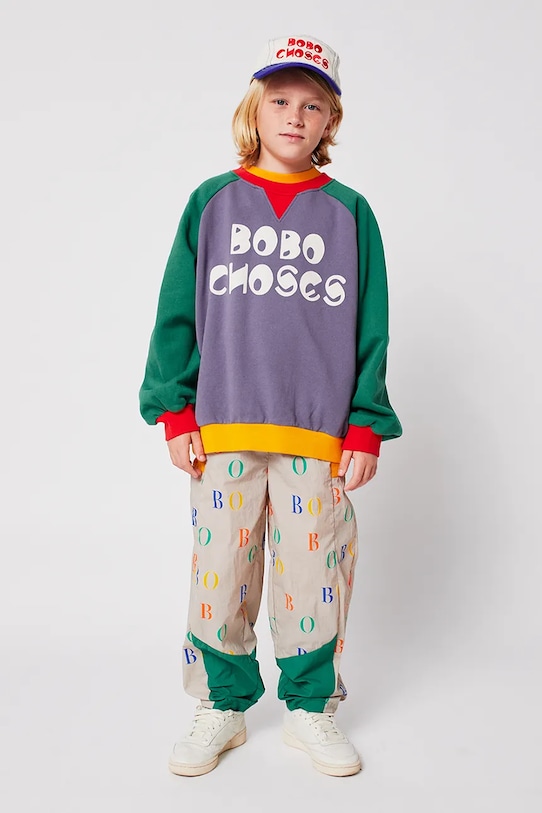 Bobo Choses bluza bawełniana dziecięca szary 225AC137