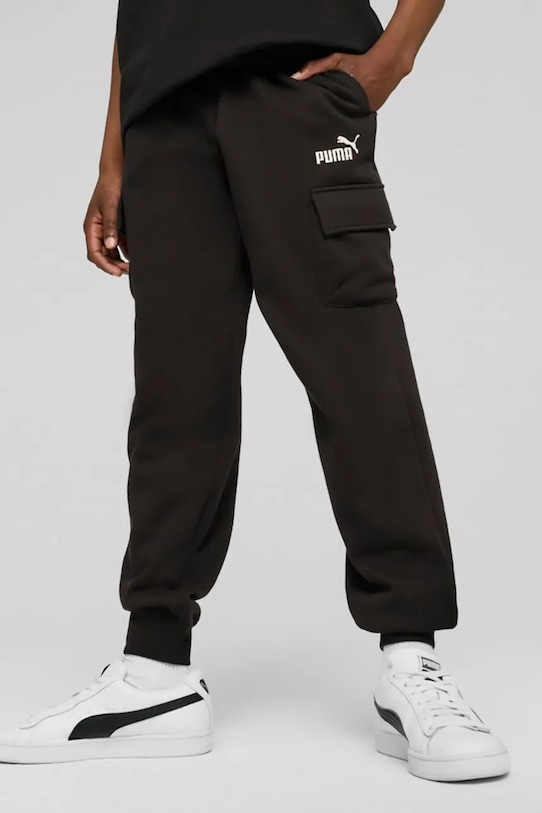 Παιδικό φούτερ Puma ESS No. 1 Logo Cargo Pants FL B πλεκτό ύφασμα μαύρο 684924
