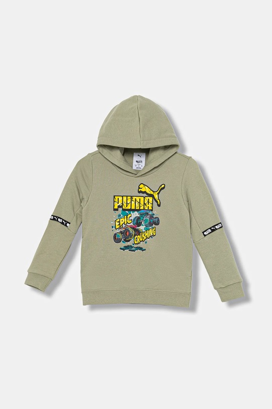 Puma bluza dziecięca PUMA X HOT WHEELS Graphic Hoodie TR z kapturem zielony 632396