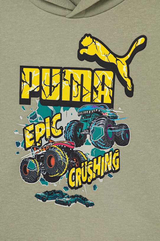 Chłopiec Puma bluza dziecięca PUMA X HOT WHEELS Graphic Hoodie TR 632396 zielony