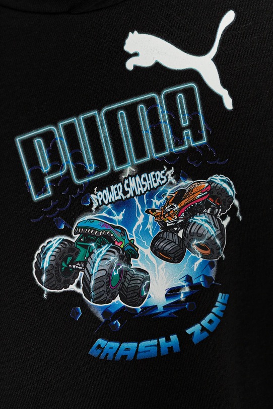 Chłopiec Puma bluza dziecięca PUMA X HOT WHEELS Graphic Hoodie TR 632396 czarny