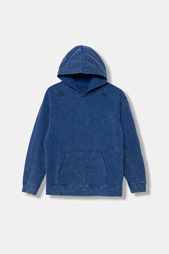 Puma bluza bawełniana dziecięca PUMA X SONIC Relaxed Graphic Hoodie TR z kapturem niebieski 632382