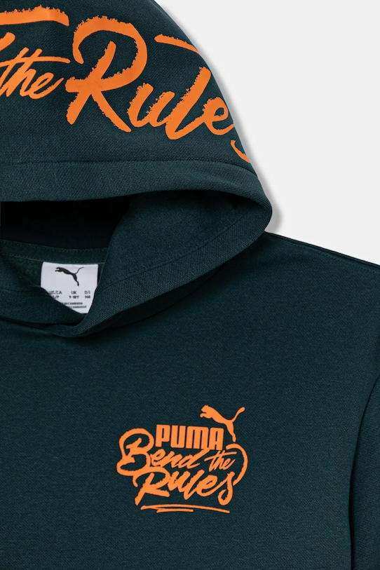 Мальчик Детская кофта Puma MID90s Layered Hoodie FL B 688473 зелёный