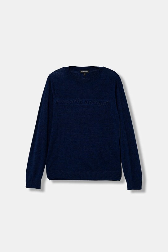 Detský vlnený sveter Emporio Armani vlna tmavomodrá EB000808.AF18839