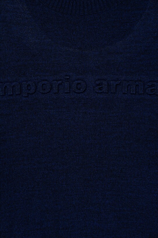 Chlapec Detský vlnený sveter Emporio Armani EB000808.AF18839 tmavomodrá