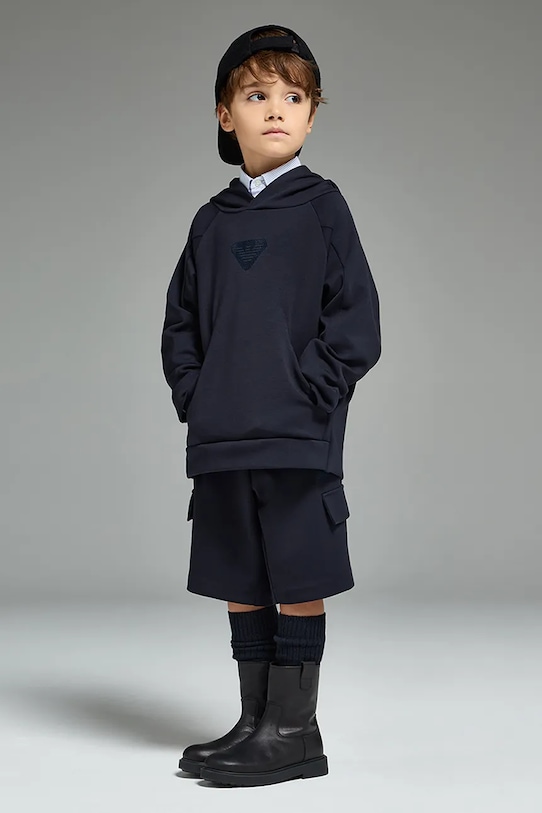 Detská mikina Emporio Armani s elastanom tmavomodrá EB000835.AF16254