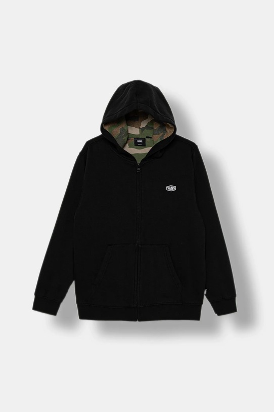 Vans bluza dziecięca Dover Thermal Lined Full Zips z kapturem czarny VN000PX8LUT1