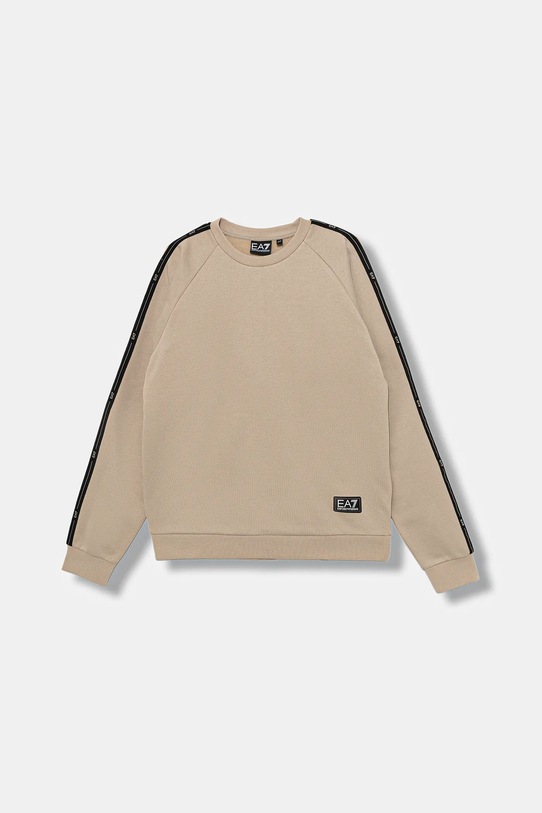 Dječja dukserica EA7 Emporio Armani bez kapuljače bež 7B000191.AF10368