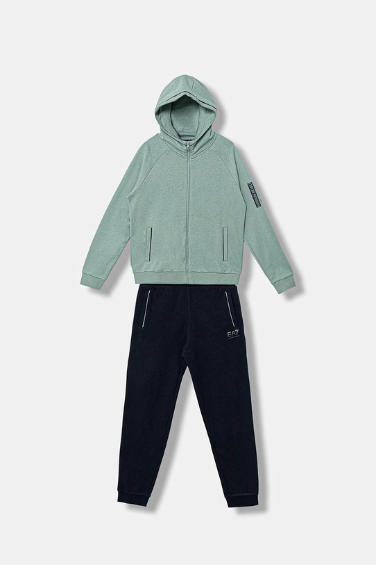 Детский спортивный костюм EA7 Emporio Armani трикотаж бирюзовый 7B000178.AF10368