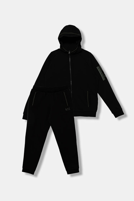 Детский спортивный костюм EA7 Emporio Armani трикотаж чёрный 7B000178.AF10368
