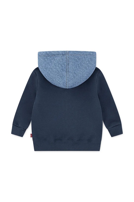 Βαμβακερή μπλούζα μωρού Levi's KNIT DENIM ZIP UP 6EN725 σκούρο μπλε AW25