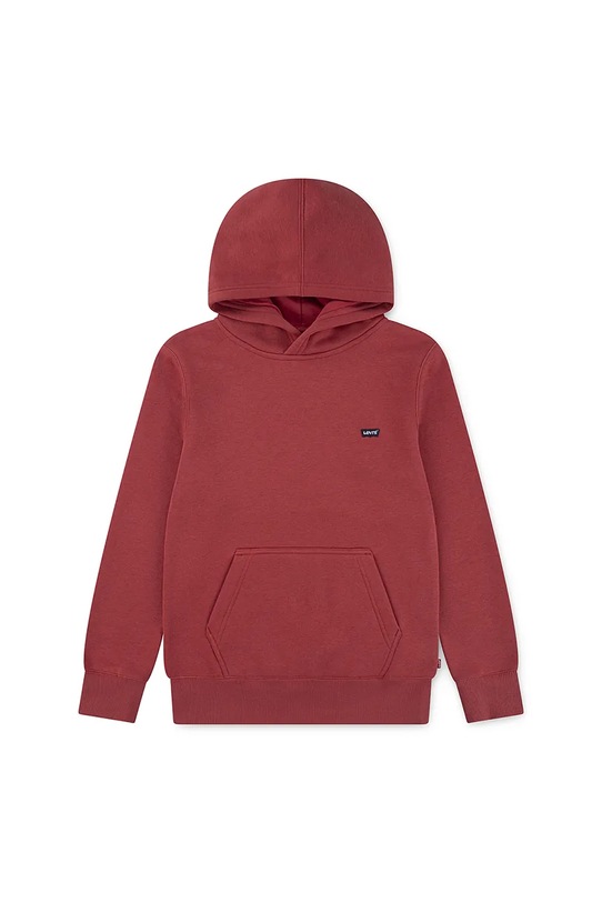 Levi's bluza dziecięca MINI BATWING HOODIE z kapturem czerwony 8EL452.B