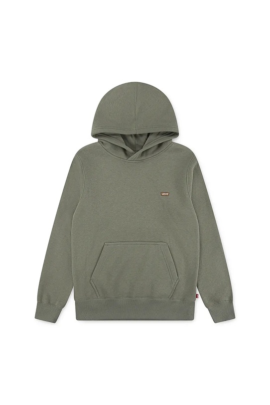 Levi's bluza dziecięca MINI BATWING HOODIE z kapturem zielony 8EL452.B