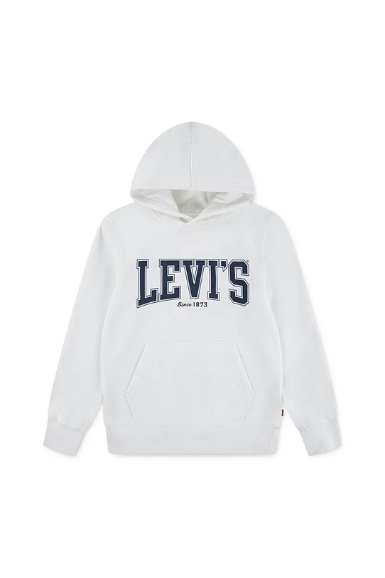 Παιδική μπλούζα Levi's THE GREAT HIGHWAY HOODIE με κουκούλα λευκό 8EN718