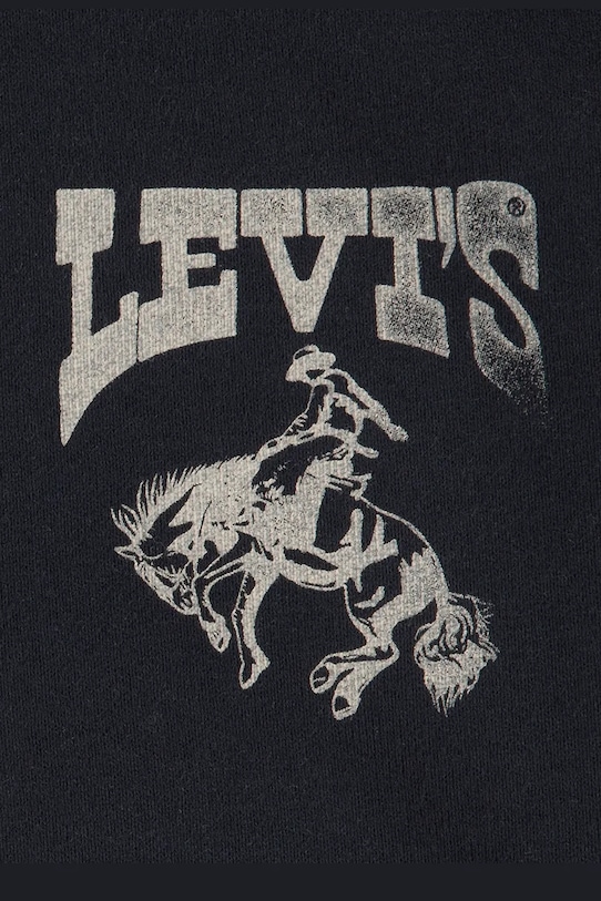 Παιδική μπλούζα Levi's RODEO READY HOODIE μαύρο 8EN965