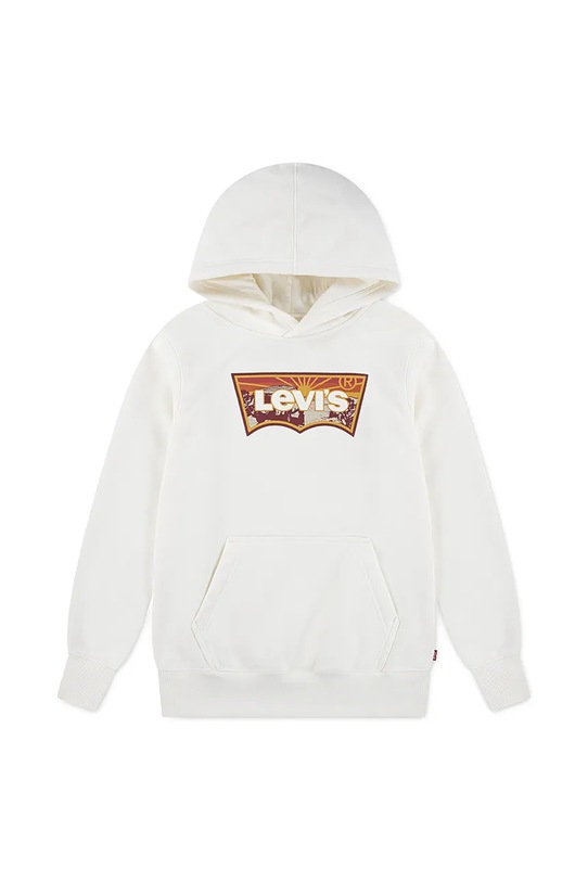 Παιδική μπλούζα Levi's SUNRISE BATWING HOODIE με κουκούλα μπεζ 8EP038