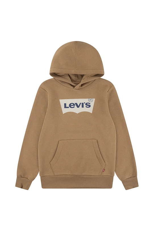 Dječja dukserica Levi's BATWING SCREENPRINT HOODIE s kapuljačom smeđa 9E8778.B