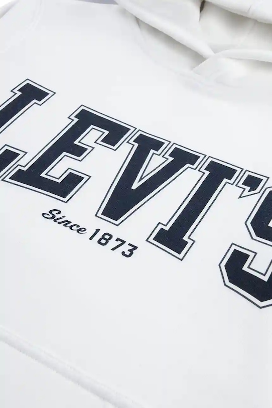 Băieți Levi's bluză copii THE GREAT HIGHWAY HOODIE 9EN718 alb