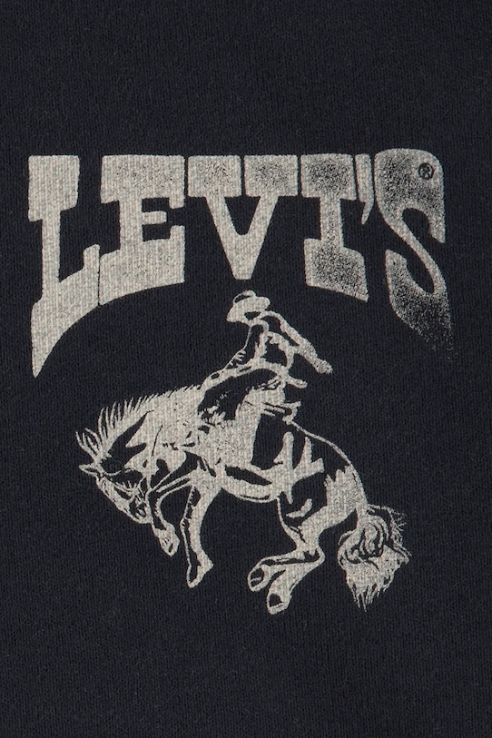 Παιδική μπλούζα Levi's RODEO READY HOODIE μαύρο 9EN965