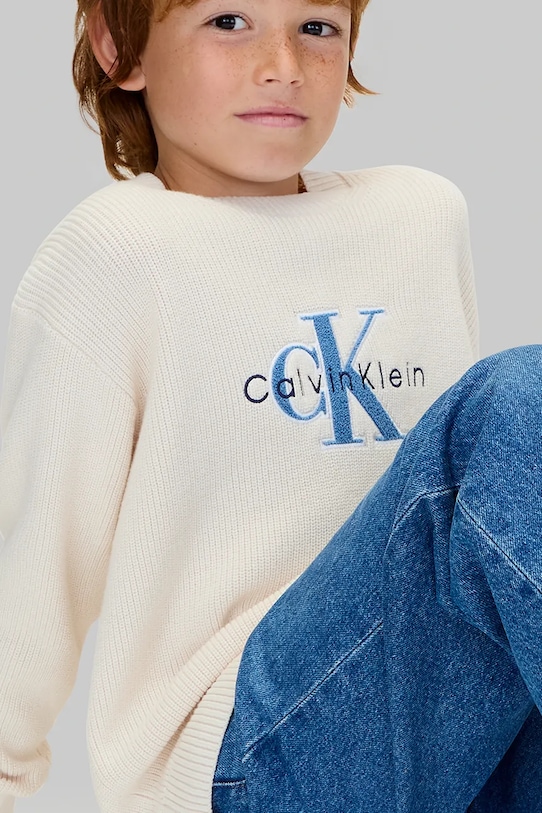 Дитячий бавовняний светр Calvin Klein Jeans IB0IB02598.9BYA