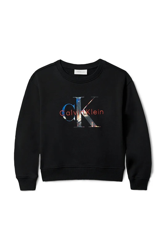 Calvin Klein Jeans bluza bawełniana dziecięca IB0IB02562.9BYA czarny AW25