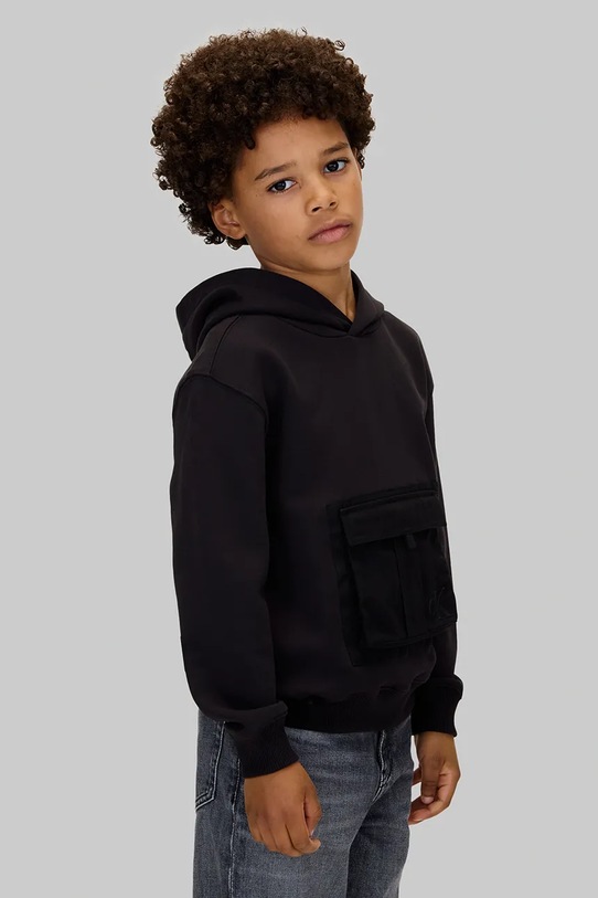 Băieți Calvin Klein Jeans bluză copii IB0IB02566.9BYA negru