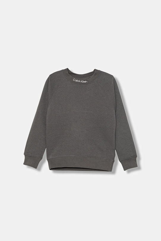 Detská bavlnená mikina Calvin Klein Jeans bavlna sivá IB0IB02599.9BYA