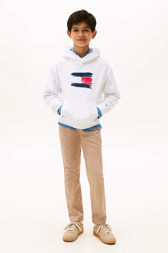 Tommy Hilfiger felpa per bambini bianco KB0KB10112.104.122.9BYA