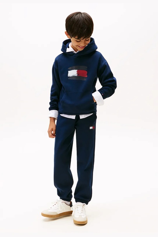Dětská mikina Tommy Hilfiger námořnická modř KB0KB10112.104.122.9BYA