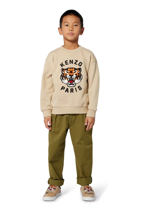 Kenzo Kids bluza bawełniana dziecięca aplikacja beżowy K61432.162