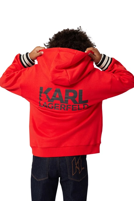 Karl Lagerfeld bluza bawełniana dziecięca nadruk czerwony Z30643.86.108