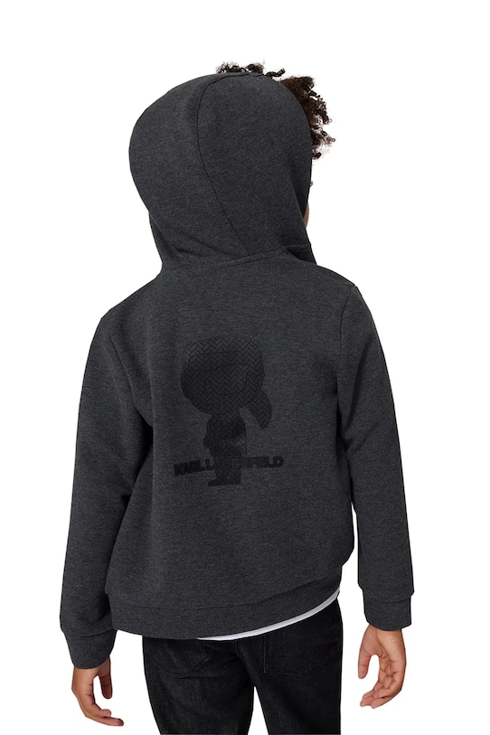 Karl Lagerfeld bluza dziecięca z kapturem szary Z30645.162.174