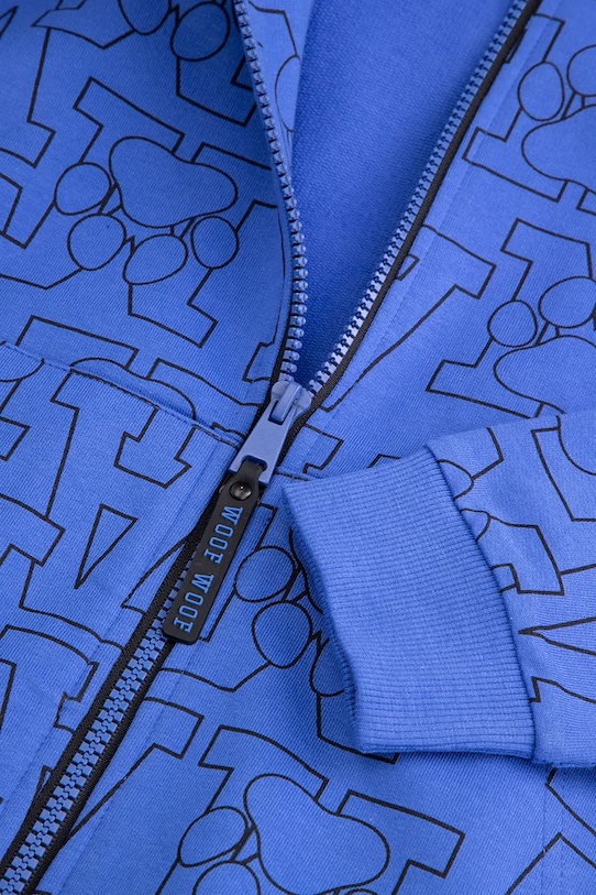 Dětská bavlněná mikina Coccodrillo modrá ZC5132401ABK