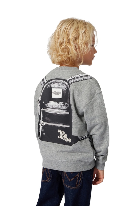 Marc Jacobs bluza bawełniana dziecięca nadruk szary W60623.102.108