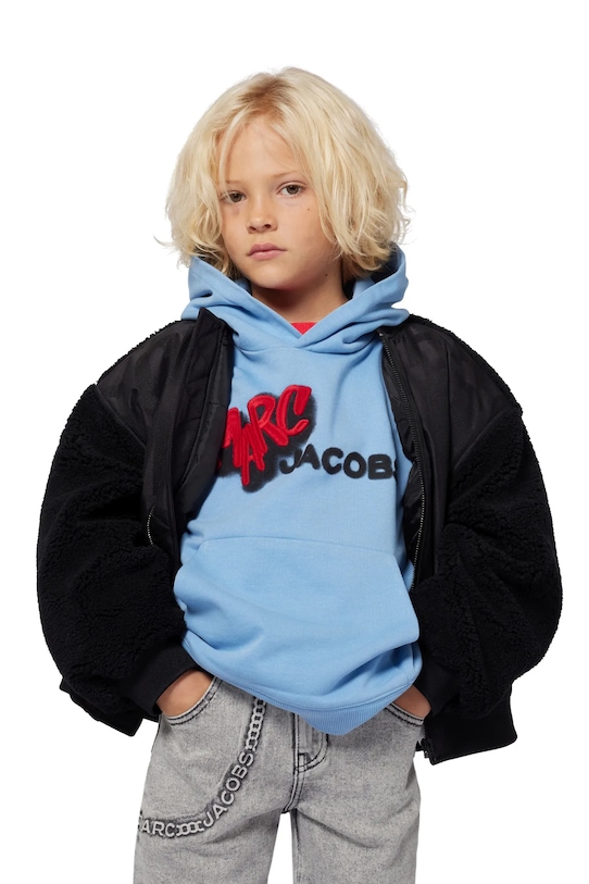 Marc Jacobs felpa in cotone bambino/a con blu W60631