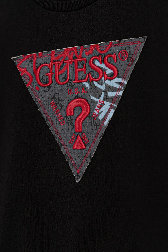 Мальчик Детская хлопковая кофта Guess L5BQ02.KAD74.9BYA чёрный