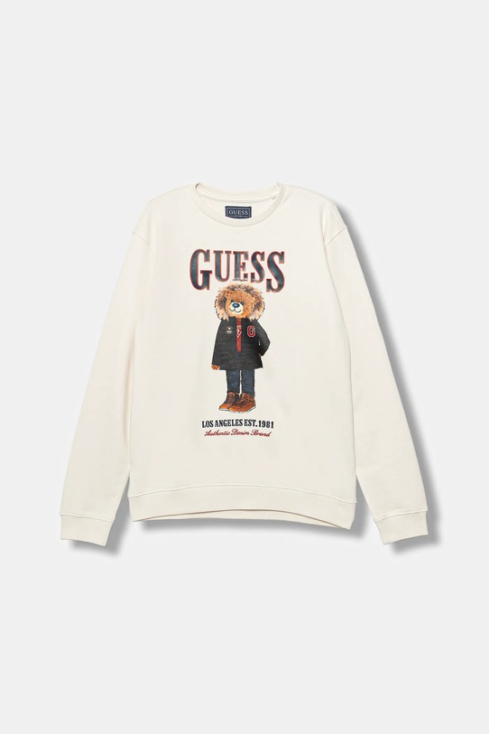 Детская хлопковая кофта Guess хлопок бежевый L5BQ07.KAD74.9BYA