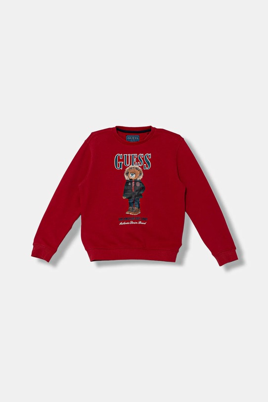 Guess hanorac de bumbac pentru copii print rosu L5BQ07.KAD74.9BYA