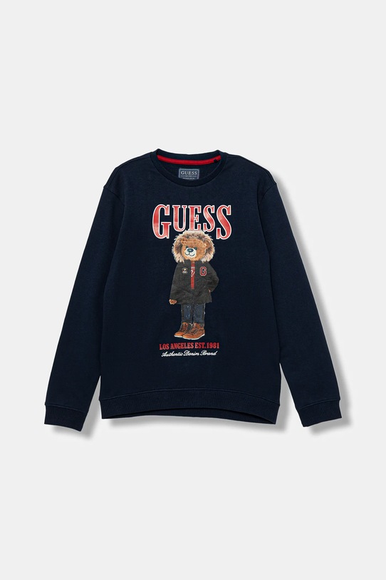 Guess bluza bawełniana dziecięca nadruk granatowy L5BQ07.KAD74.9BYA