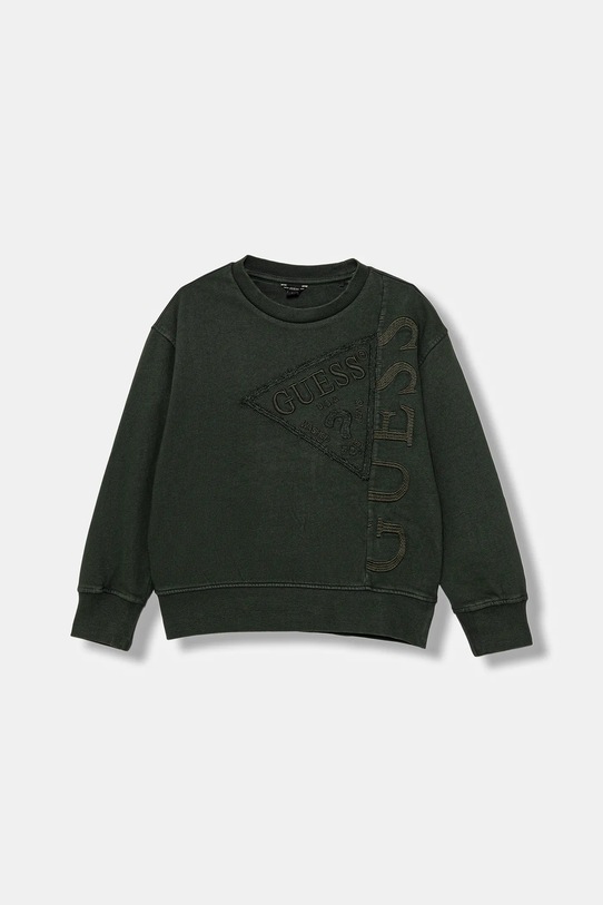 Guess bluza bawełniana dziecięca aplikacja zielony L5BQ08.KAD74.9BYA