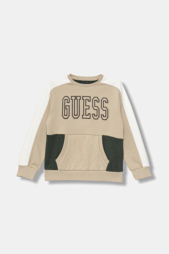 Guess bluza bawełniana dziecięca wzorzyste beżowy N5BQ01.KAX74.9BYA