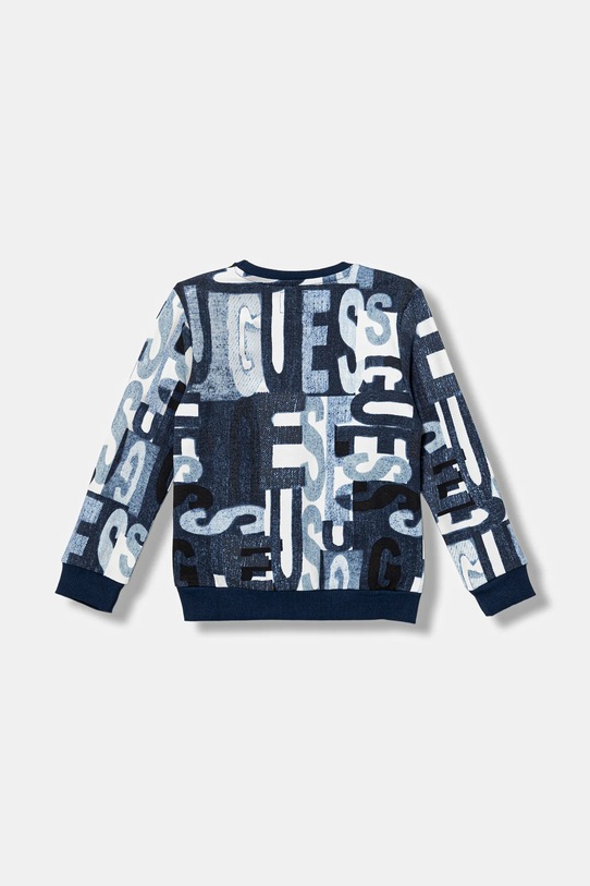 Guess bluza bawełniana dziecięca N5BQ05.KAD74.9BYA niebieski AW25