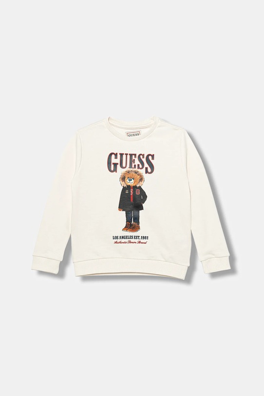 Guess gyerek melegítőfelső pamutból pamut bézs N5BQ07.KAD74.9BYA