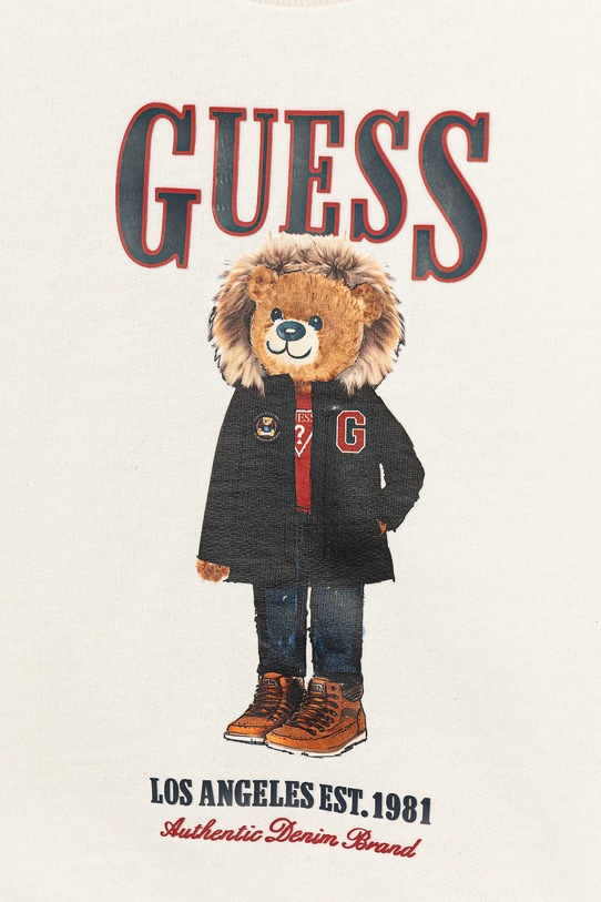 Хлопчик Дитяча бавовняна кофта Guess N5BQ07.KAD74.9BYA бежевий