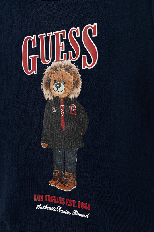 Băieți Guess hanorac de bumbac pentru copii N5BQ07.KAD74.9BYA bleumarin