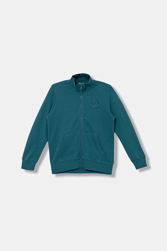 Detská bavlnená mikina United Colors of Benetton bavlna tyrkysová 3J68C501B.G.Season.9BYA