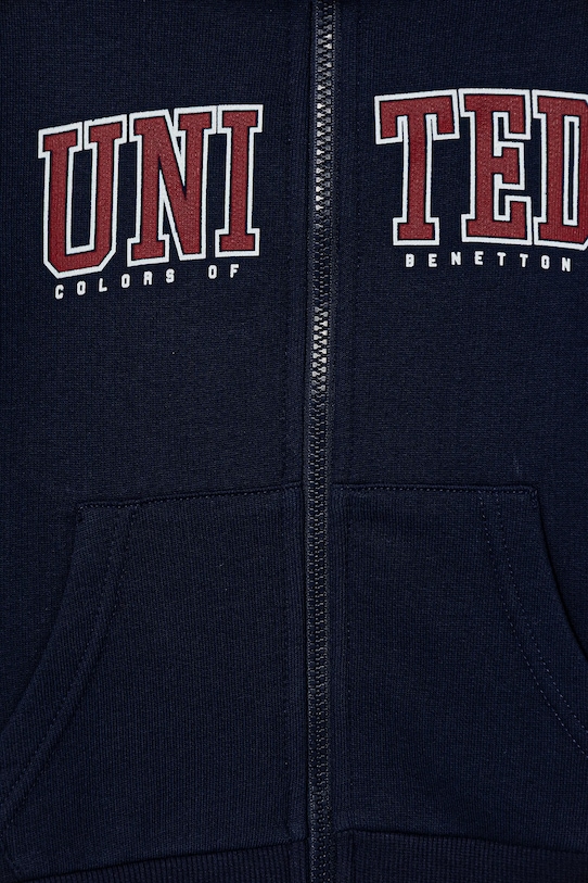 Băieți United Colors of Benetton hanorac de bumbac pentru copii 3J70G5033.P.reproposed bleumarin